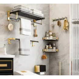 Sklopni zidni vješalica AXIA / Zlatna