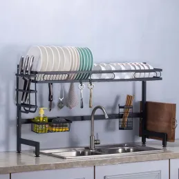 Ocjeđivač posuđa iznad sudopera XL / Crna mat