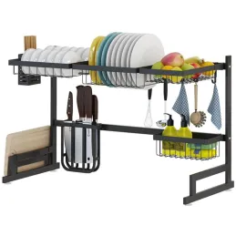 Ocjeđivač posuđa iznad sudopera XL / Crna mat