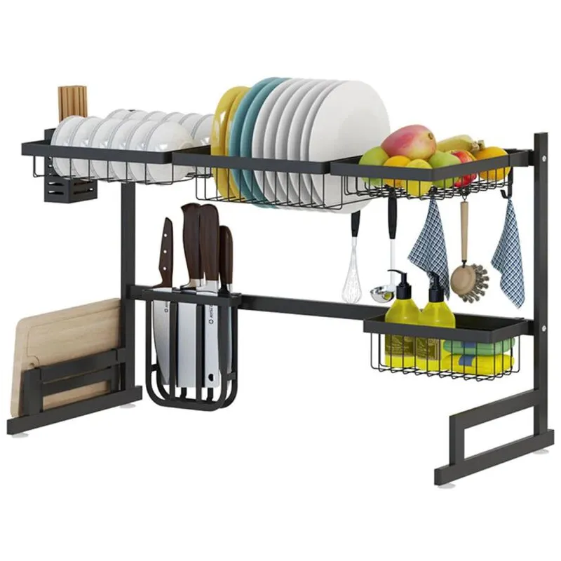 Ocjeđivač posuđa iznad sudopera XL / Crna mat