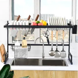 Ocjeđivač posuđa iznad sudopera XL / Crna mat