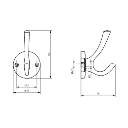 Vješalica ELIA / Zlatna mat