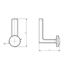 Vješalica VIVO / Crna mat