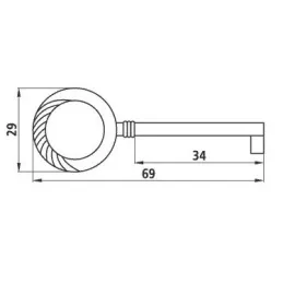 Ukrasni ključ ORNEA / Nehrđajući čelik