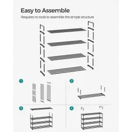Stalak za cipele EKKO LINE XL / Crna mat