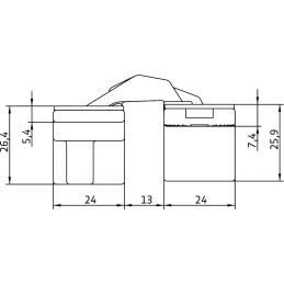 Skrivena šarka za bezfalcna vrata ANSELMI 140 3D / Bijela mat