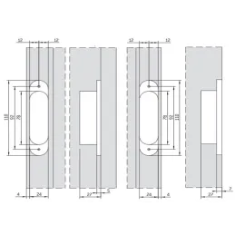 Skrivena šarka za vrata bez preklopa ANSELMI 140 3D / Crna mat