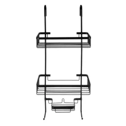 Zidna polica za tuš kabinu LOND / Crna mat