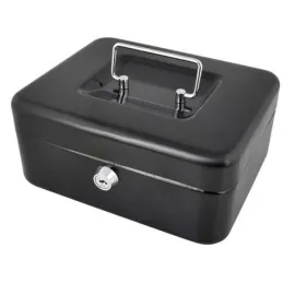Prijenosna blagajna s bravom / Crna