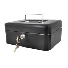 Prijenosna blagajna s bravom / Crna