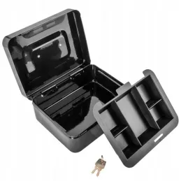 Prijenosna blagajna s bravom / Crna