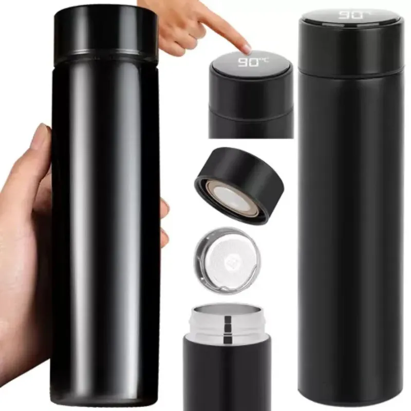 Termos boca s LED zaslonom 500 ml / Crna