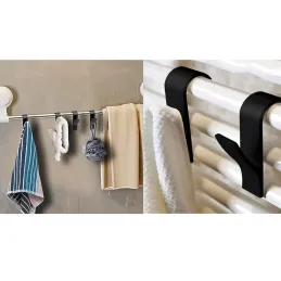Set od 2 komada vješalica za radijator ALAGO / Crna mat
