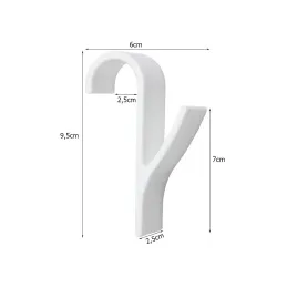 Set od 2 komada vješalica za radijator ALAGO / Mat bijela