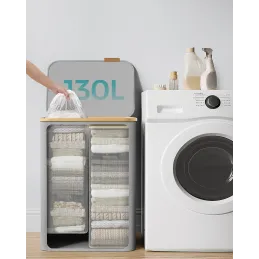 Košara za rublje SOFT 130L / Siva