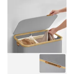 Košara za rublje SOFT 130L / Siva