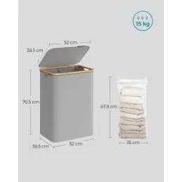 Košara za rublje SOFT 130L / Siva