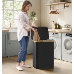 Košara za rublje SOFT 130L / Crna