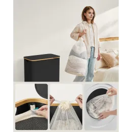 Košara za rublje SOFT 130L / Crna