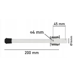 Garažna potpora 14x200 mm / Tamno smeđa