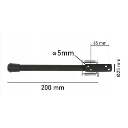 Garažna potpora 25x200 mm / Tamnosmeđa