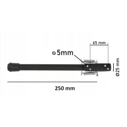 Garažna podupirača 25x250 mm / Tamno smeđa