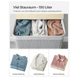 Košara za rublje GLAMUR 150L / Siva