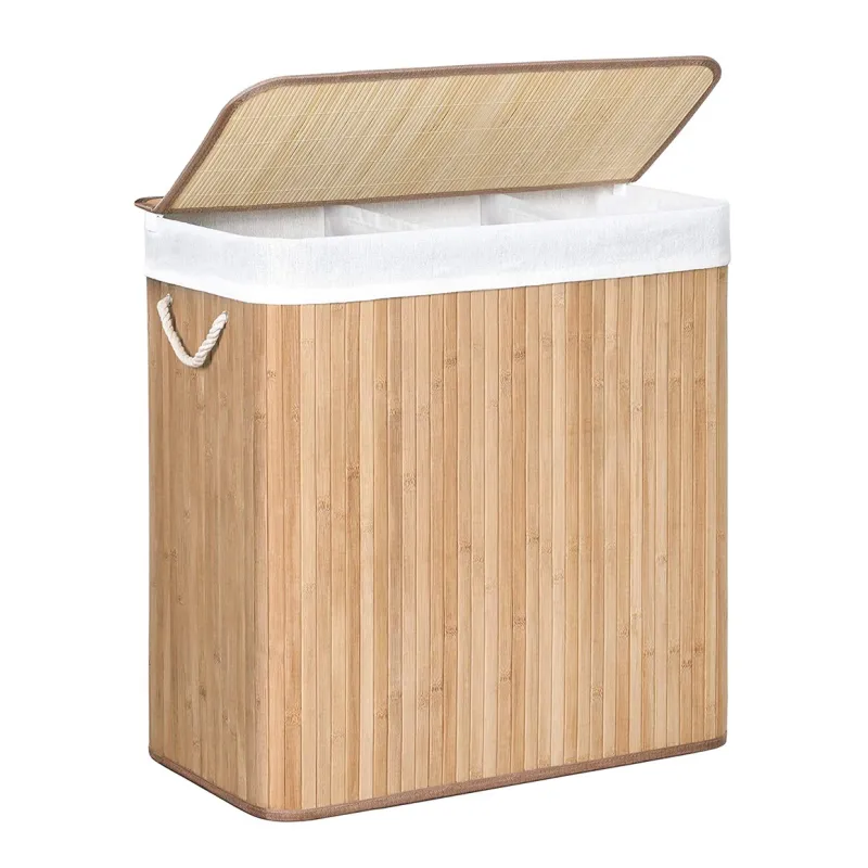 Košara za rublje GLAMUR 150L / Prirodno drvo