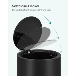 Kanta za otpad RANDON s pedalom 3L / Crna mat