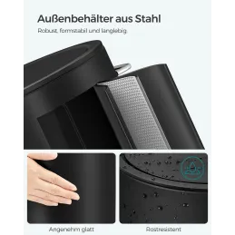 Kanta za otpad RANDON s pedalom 3L / Crna mat