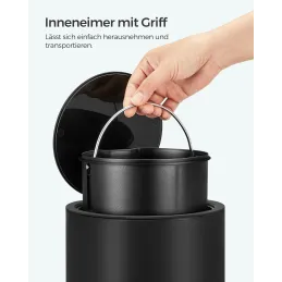 Kanta za otpad RANDON s pedalom 3L / Crna mat