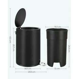 Kanta za otpad RANDON s pedalom 3L / Crna mat