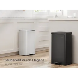 Kanta za otpad FLEXO s pedalom 40L / Mat bijela