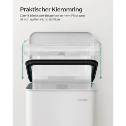 Kanta za otpad FLEXO s pedalom 40L / Mat bijela