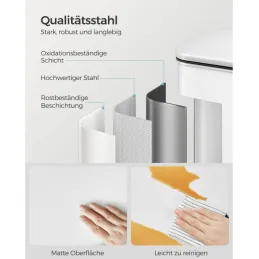 Kanta za otpad FLEXO s pedalom 40L / Mat bijela