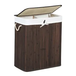 Košara za rublje GLAMUR 100L / Tamno drvo