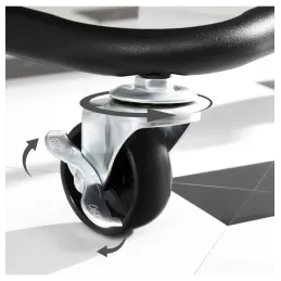 Kolica za pohranu na kotačićima RIANNA / Crna mat