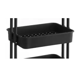 Kolica za pohranu na kotačićima RIANNA / Crna mat