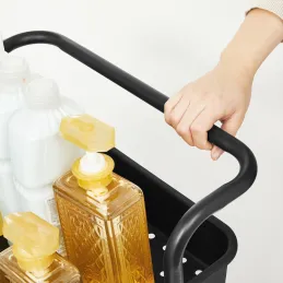 Kolica za pohranu na kotačićima RIANNA / Crna mat