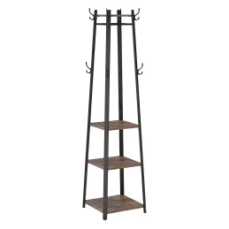 Samostojeći vješalica COAT / Crna mat - tamno drvo