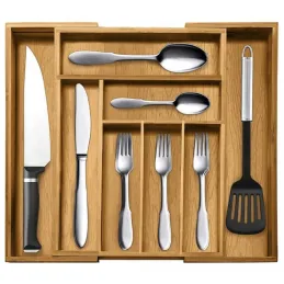 Drveni podesivi organizator za pribor UNIOS / Bambusovo drvo