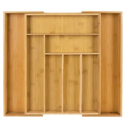 Drveni podesivi organizator za pribor UNIOS / Bambusovo drvo