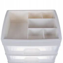 Organizator za kozmetiku CLEAR / Transparentan - bijela