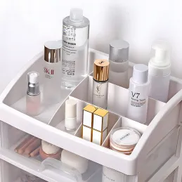 Organizator za kozmetiku CLEAR / Transparentan - bijela