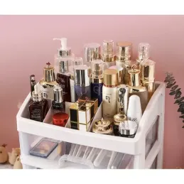 Organizator za kozmetiku CLEAR / Transparentan - bijela