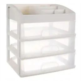 Organizator za kozmetiku CLEAR / Transparentan - bijela