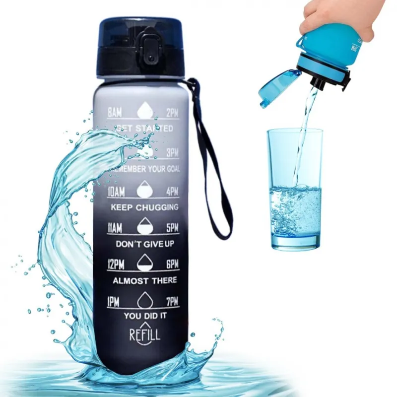 Sportska boca za vodu DRINK-FIT 1000 ml / Crna