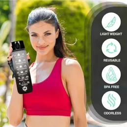 Sportska boca za vodu DRINK-FIT 1000 ml / Ružičasta