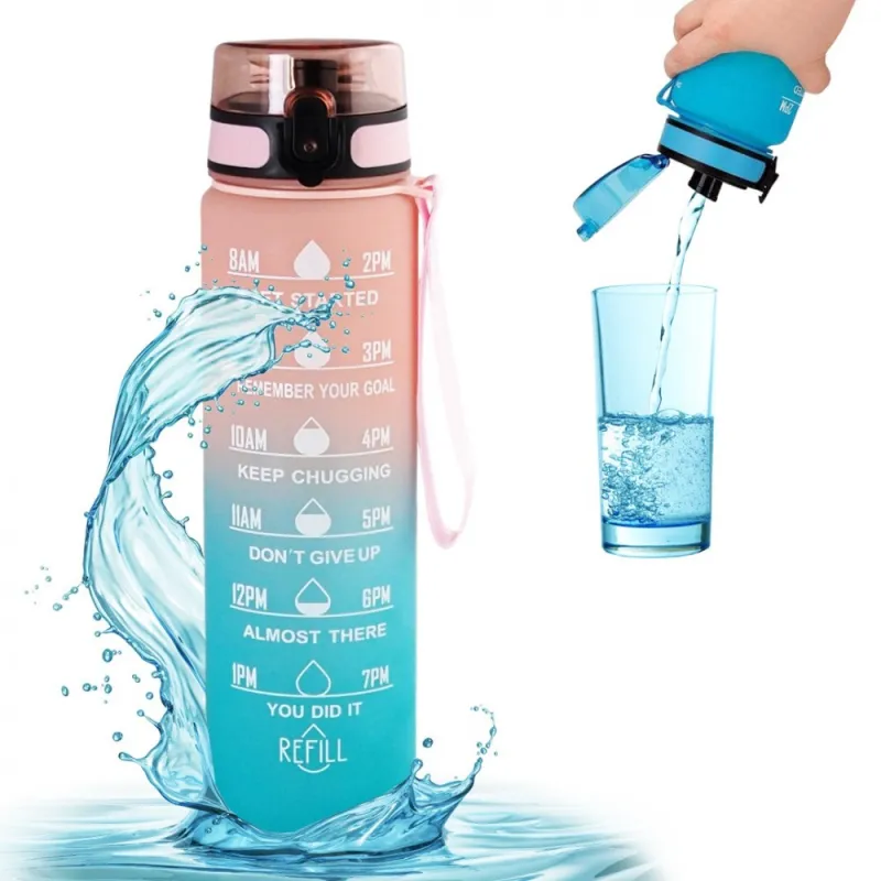 Sportska boca za vodu DRINK-FIT 1000 ml / Ružičasta