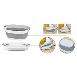 Silikonska košara za rublje LONNA 24L / Bijela